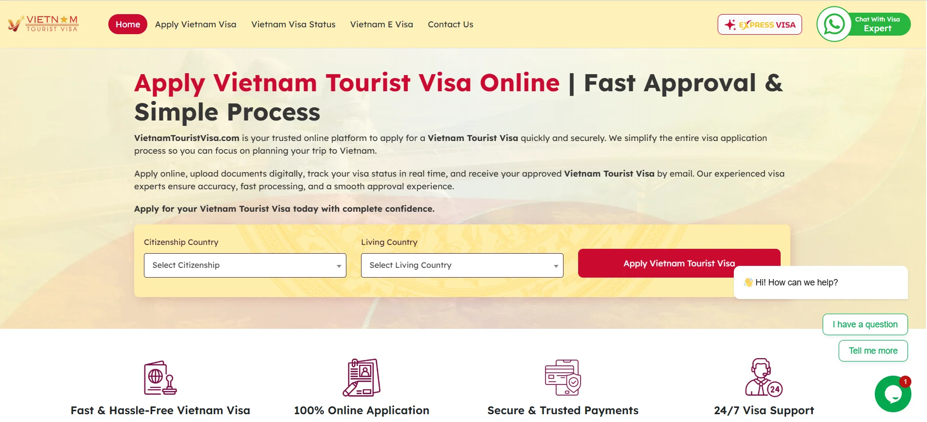 Select Vietnam Tourist Visa Type