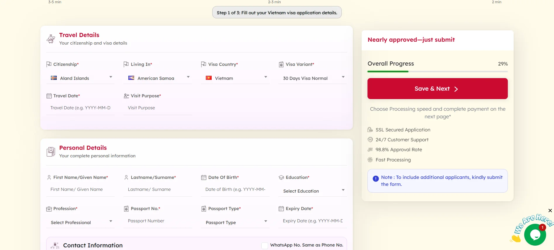 Vietnam Visa Online Payment